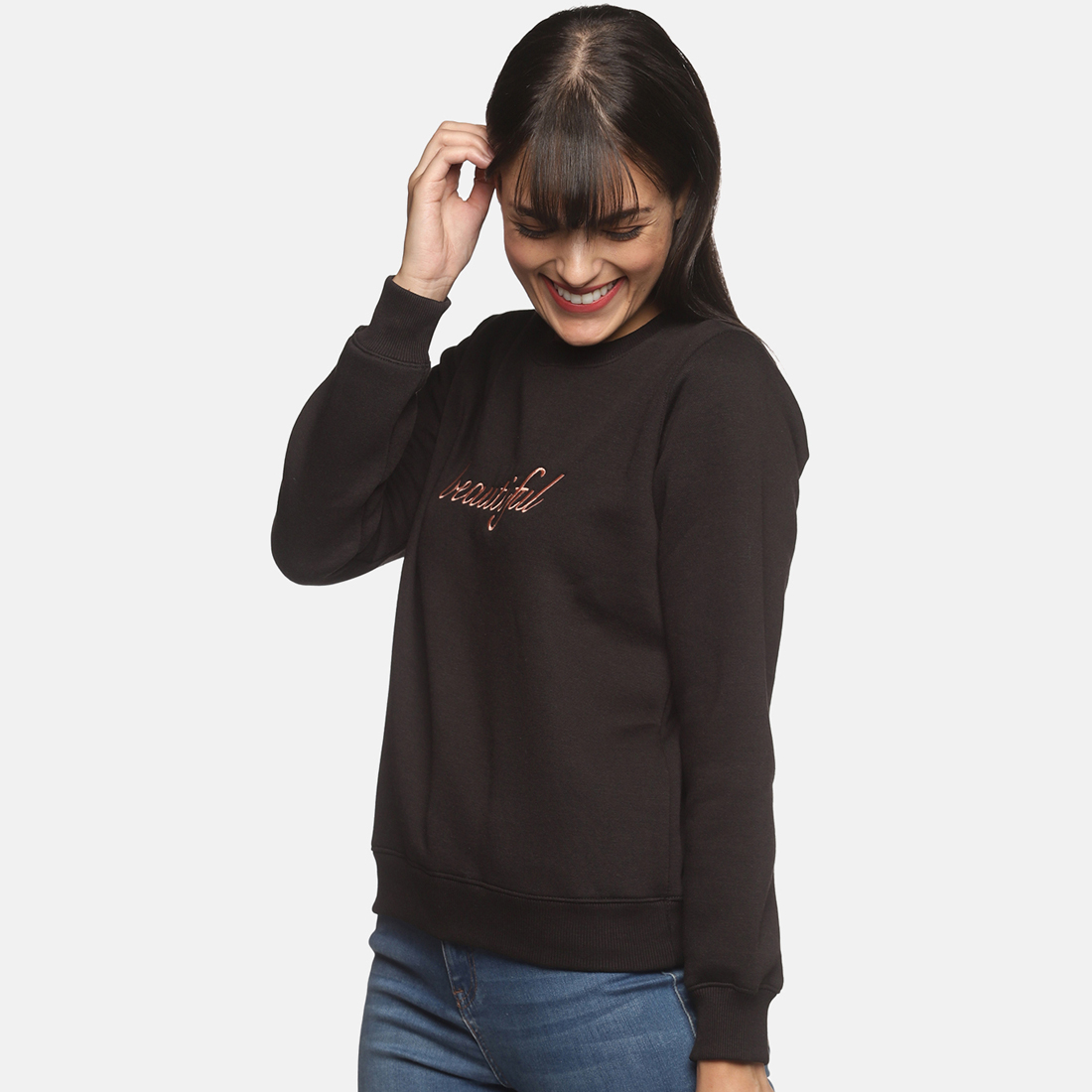 women round neck sweatshirt