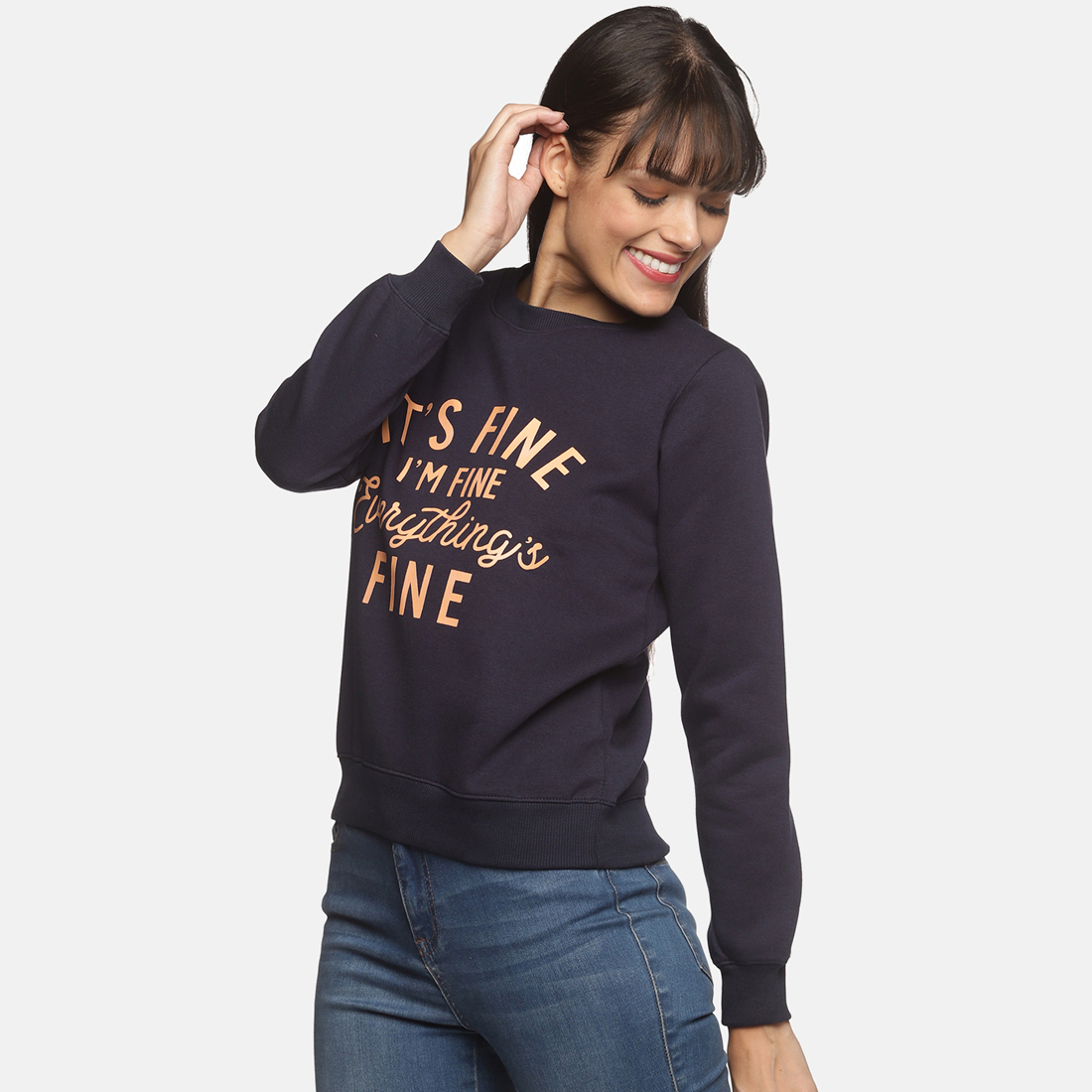 women round neck sweatshirt