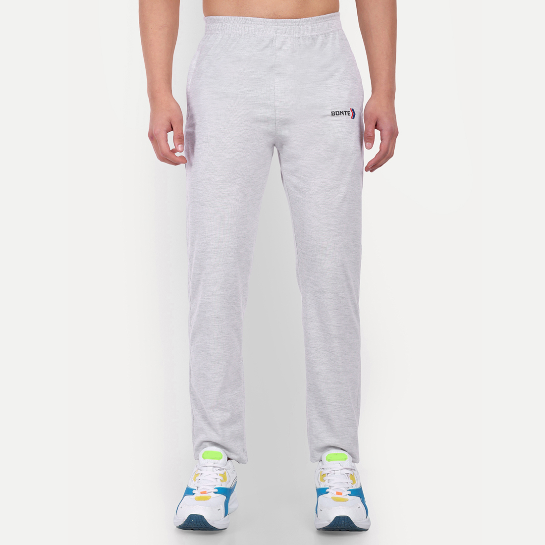 Men Self Design Grey Track Pants & Gaggers